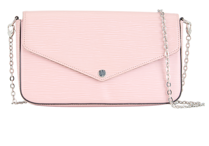 Felicie Pochette, £695, Handbags, Pink, Leather, Front view